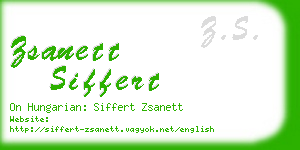 zsanett siffert business card